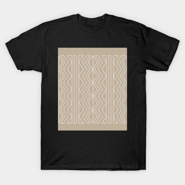 Geometric Arrows Linen Look Pattern T-Shirt by technotext